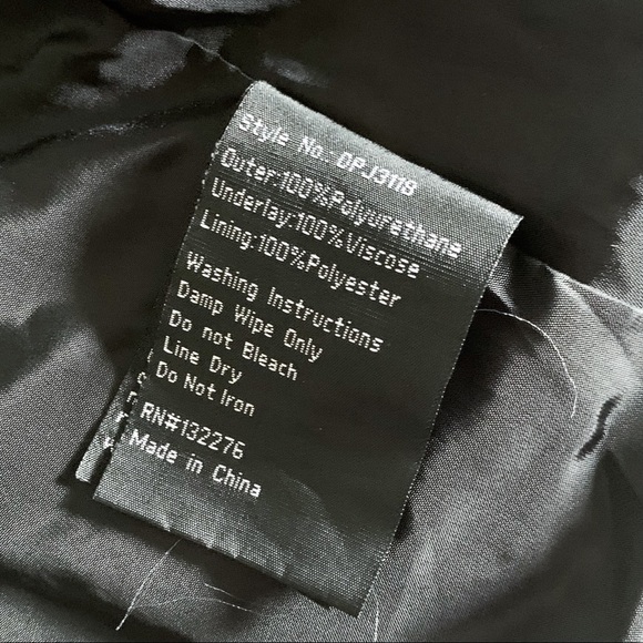 NWT LA COALITION Black Vegan Leather Jacket - Picture 15 of 16